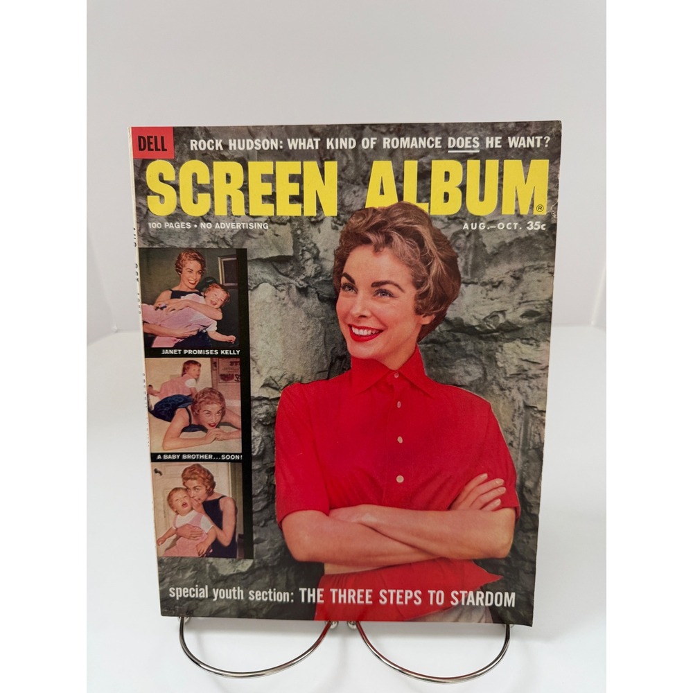 Vintage Dell Screen Album 1958 Janet Leigh Tony Curtis Rock Hudson Magazine